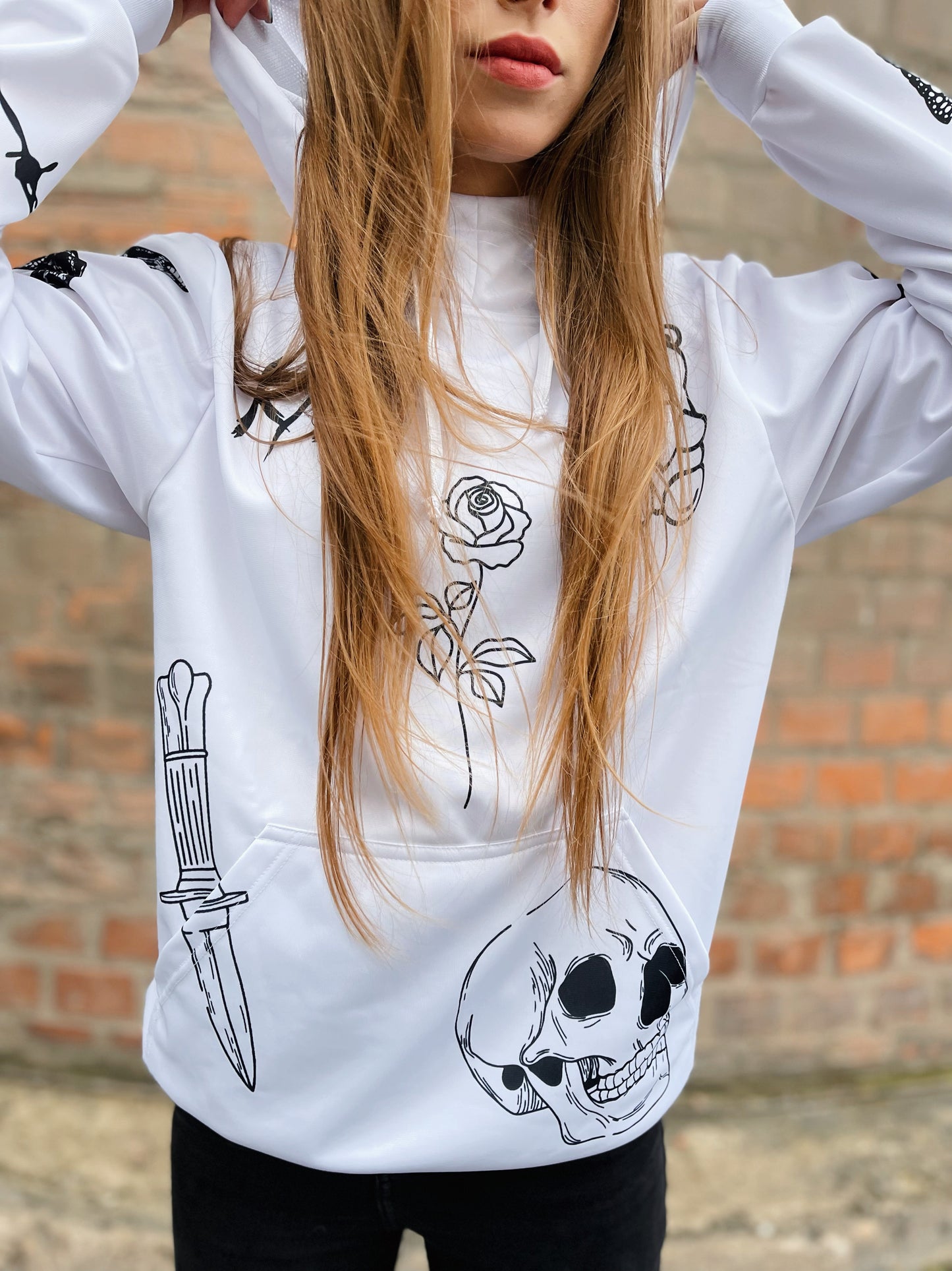 Mikina NIGHTMARE WHITE